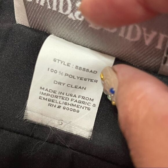 David’s Bridal Black Empire Waist With Bow Cocktail Dress Size 6 - Picture 14 of 14